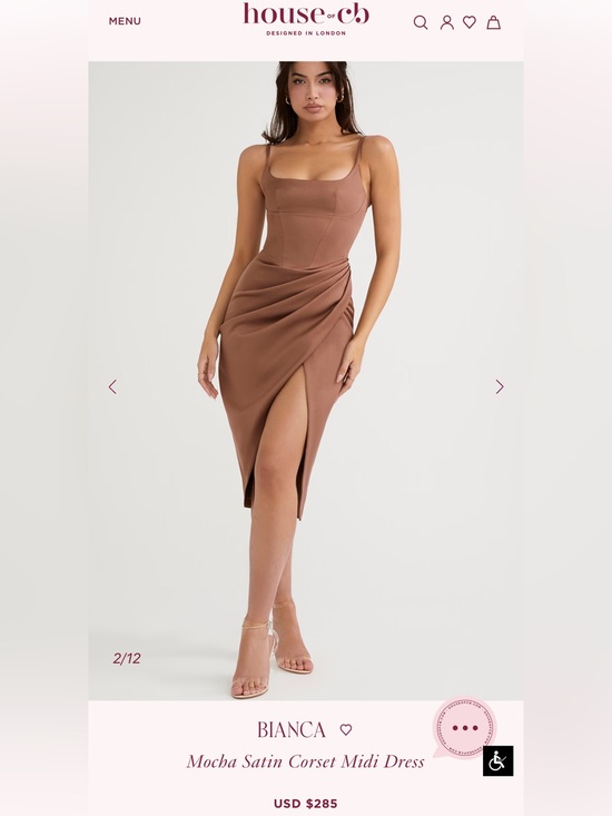 Dresses & Skirts - house of cb Satin Dress - Bronze